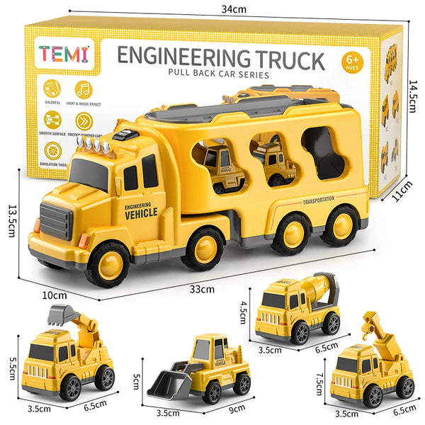 Bulldozer Truck Model Set