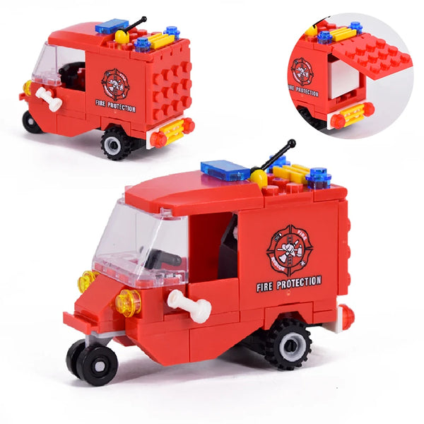 City Fire Fighting Vehicle Building Block