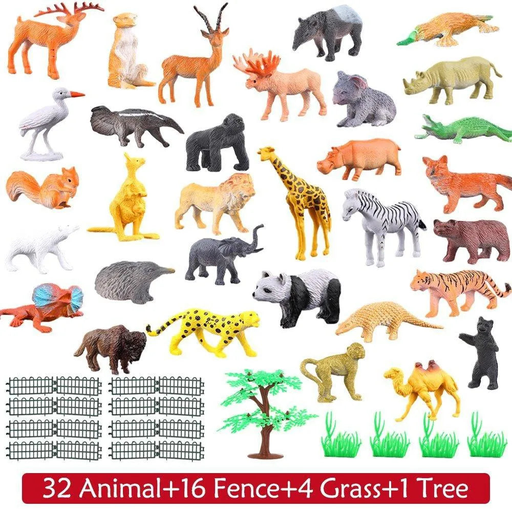 53Pcs/set Animal Toy Simulation