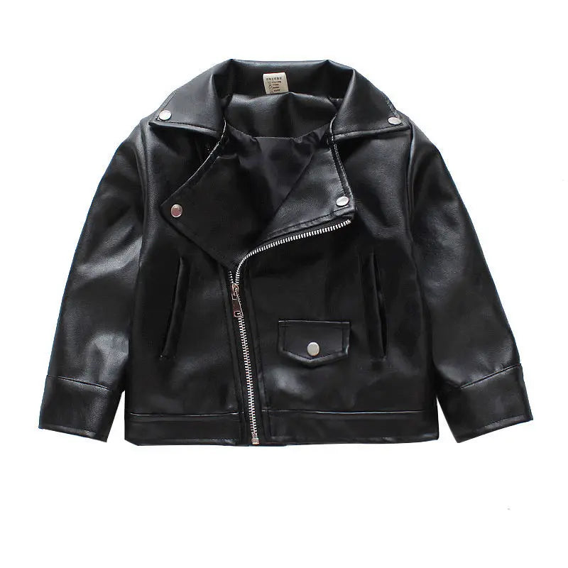 New  Leather  Boy  Jacket   Fleece