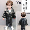 New  Leather  Boy  Jacket   Fleece