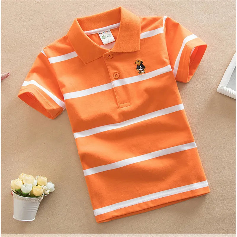 Stripes Short Sleeve Polo Shirt