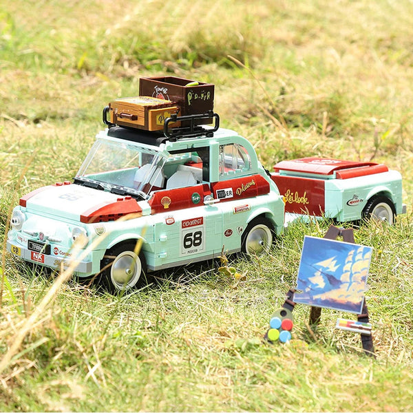 Tourist Picnic Car Trailer Building Block Set