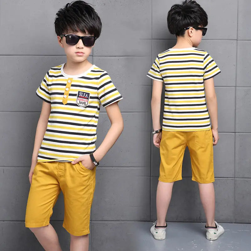 Casual Stripe Clothing Set