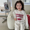 Round Neck Velvet Long Sleeve Sweatshirt Set